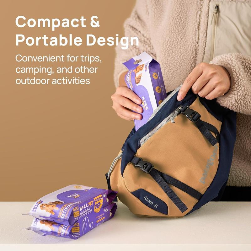 Nutripet Hypoallergenic Deodorizing Pet Cleaning Bathing Wet Wipes for Dogs and Cats (20 PCS)