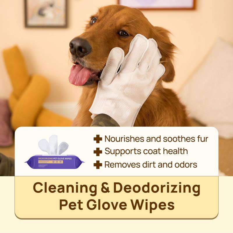 Nutripet Hypoallergenic Deodorizing Pet Cleaning Bathing Wet Wipes for Dogs and Cats (20 PCS)